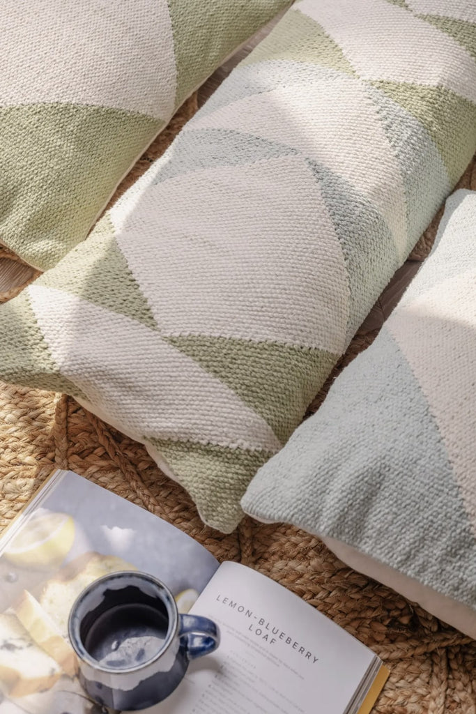 Sage Diamond Lumbar Pillow - 12x34"