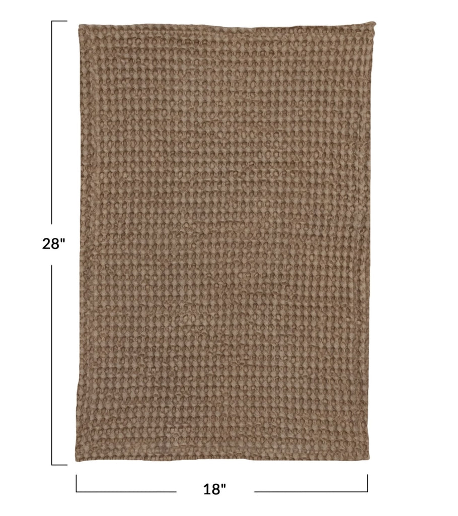 Stonewashed Cotton Waffle Weave Tea Towel