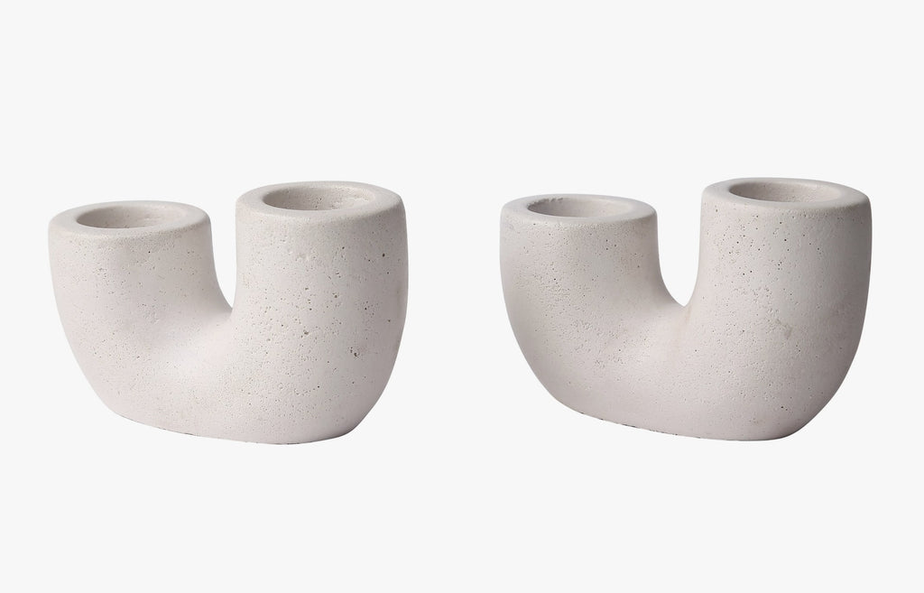 Nordic Style U Shaped Concrete Candle holder