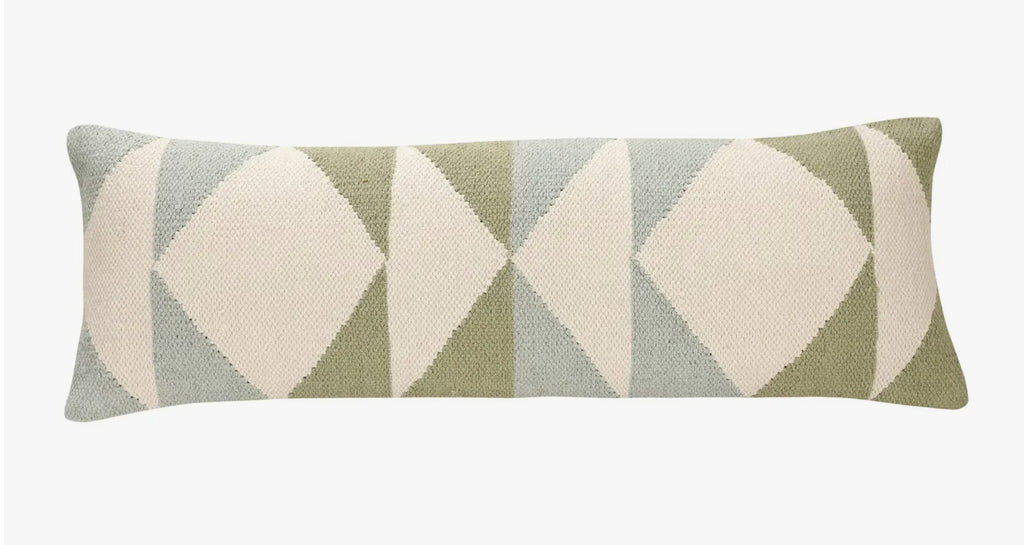 Sage Diamond Lumbar Pillow - 12x34"