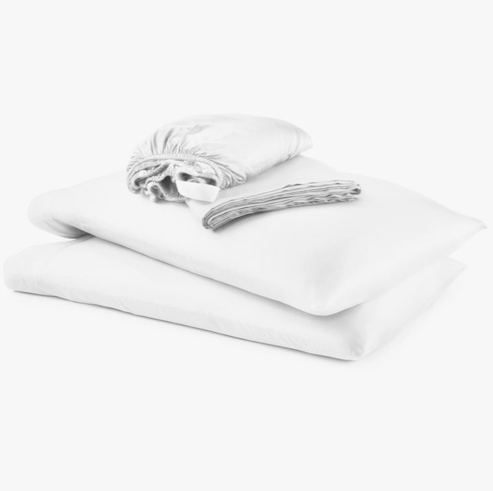 100% Bamboo Sheet Set w Pillowcases, Queen, White