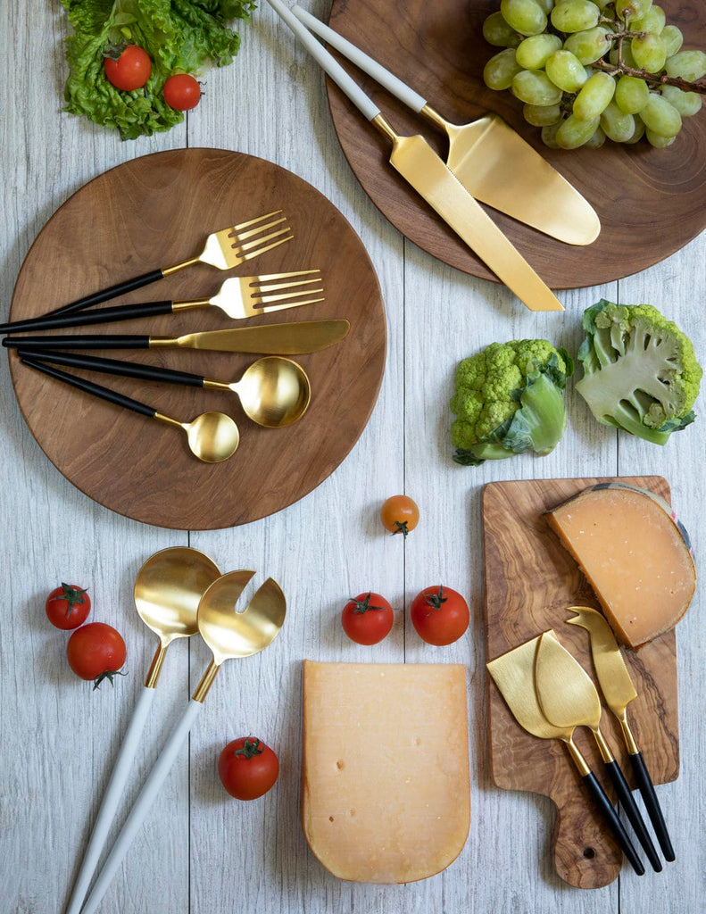 Black and Gold Cheese Set