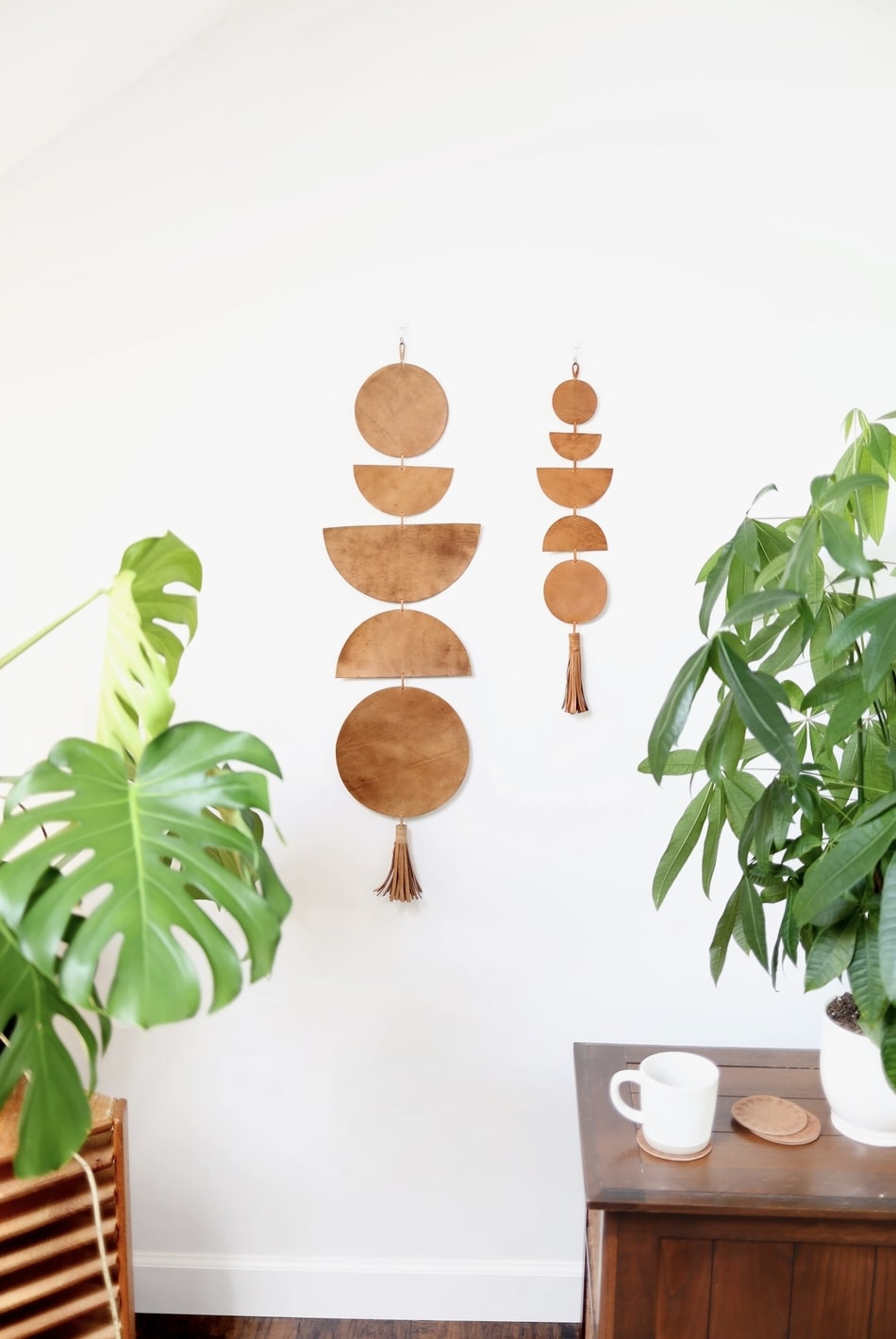 Moon Phases Leather Wall Hanging | CA89 Home