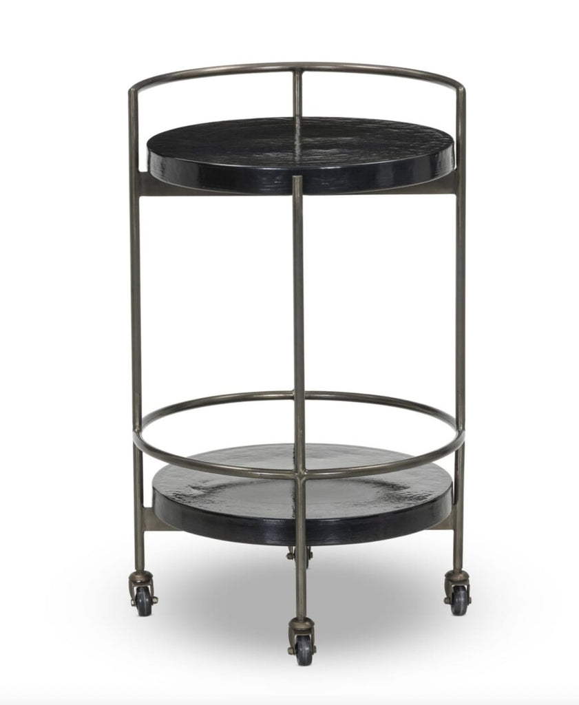 Mira Bar Cart, Moss Cast Glass