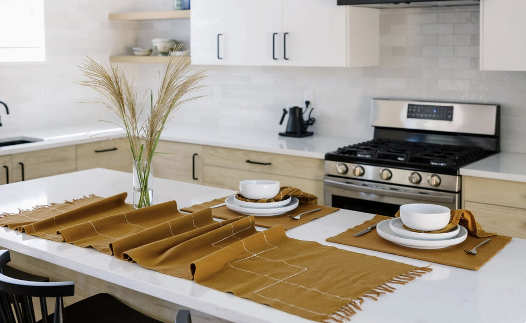 Rift Valley Handwoven Ethiopian Cotton Table Runner