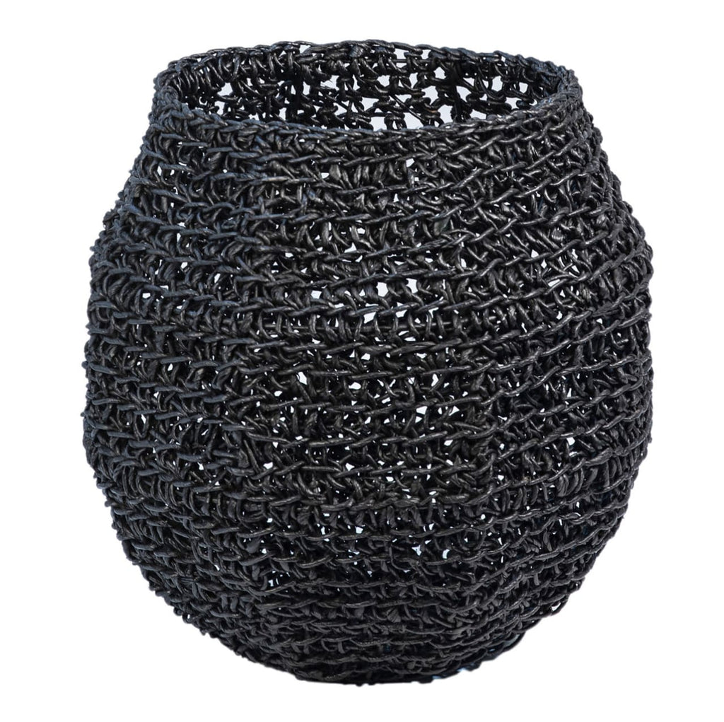 Nerissa Black Woven Basket