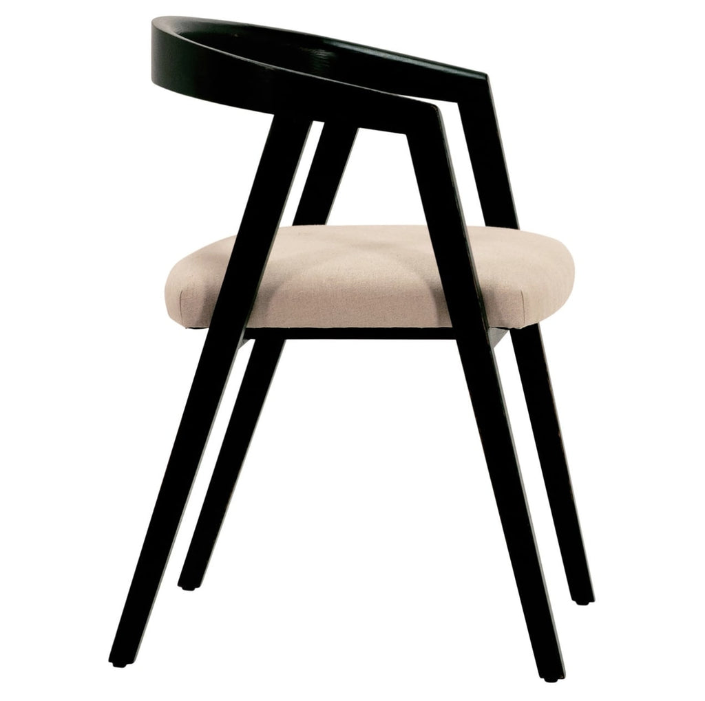 Matte Black Mid-Century Dining Chair