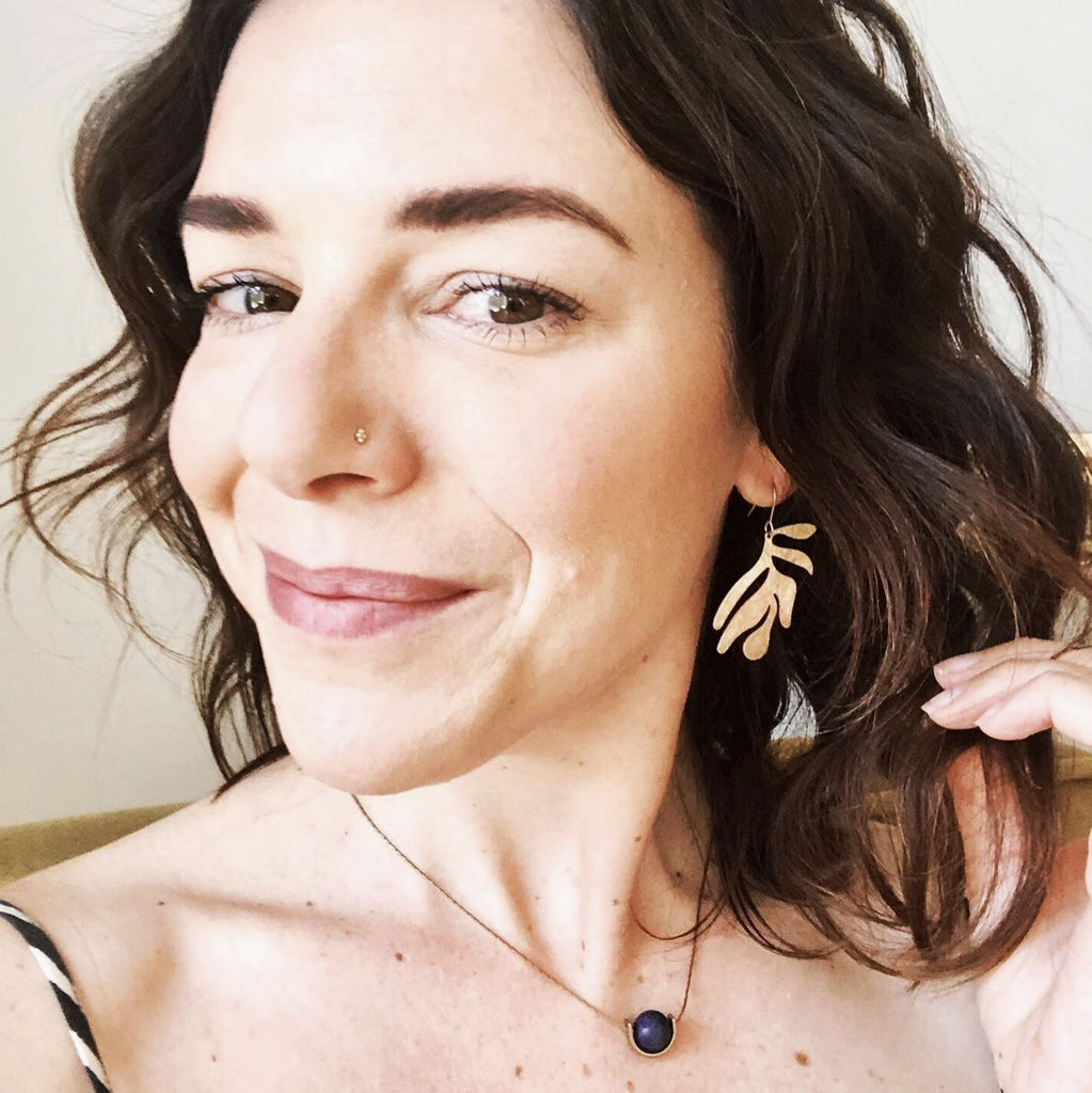 Abstract Leaf Earring