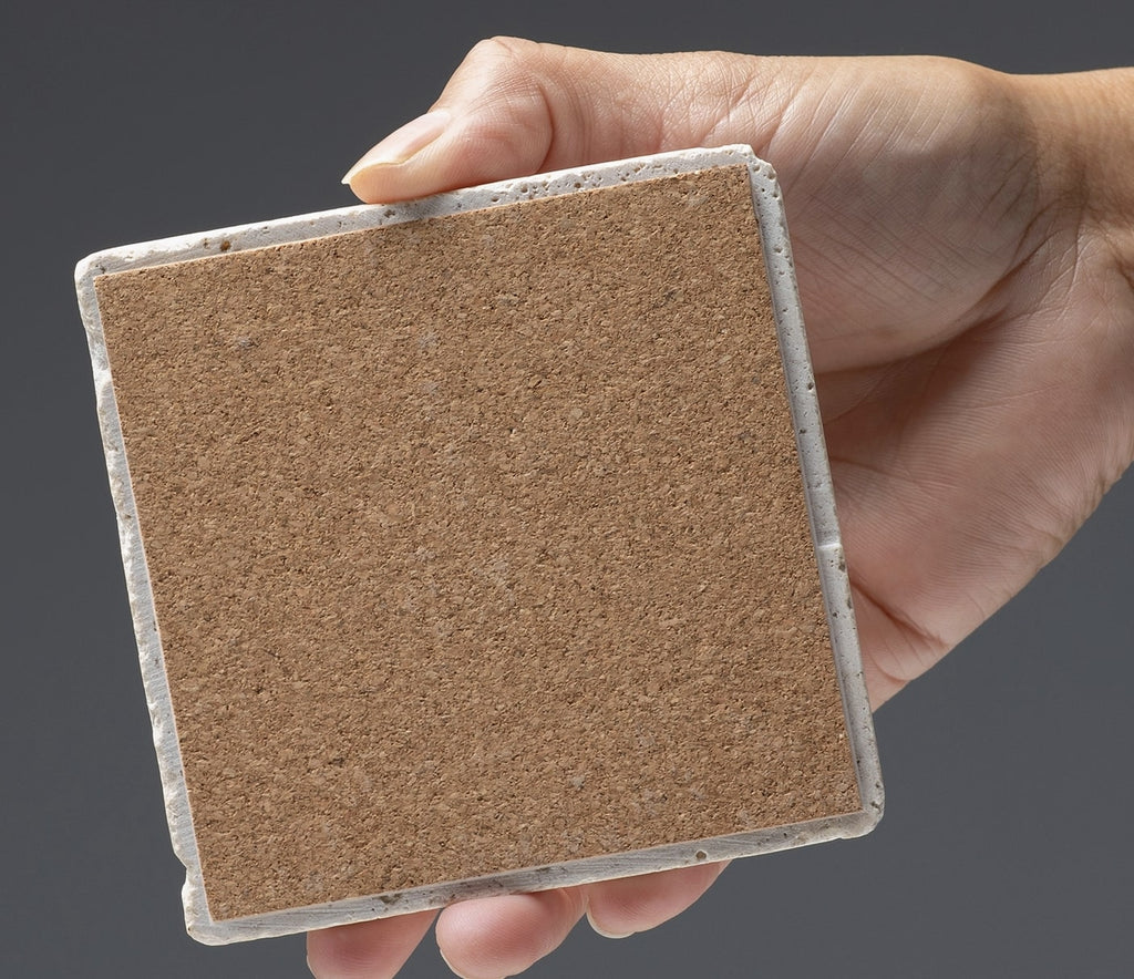 Natural Travertine Coasters - set of 4