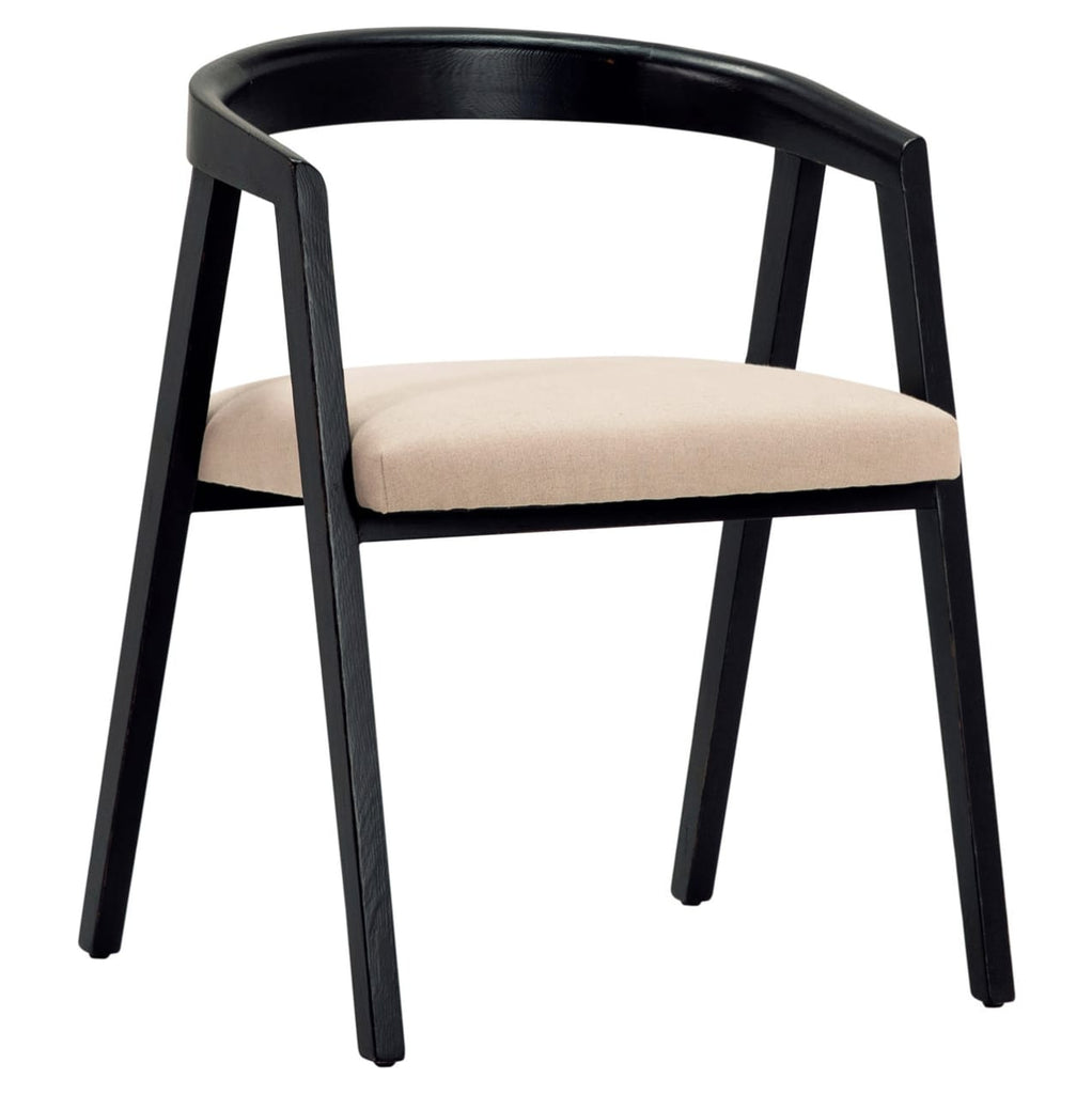 Matte Black Mid-Century Dining Chair