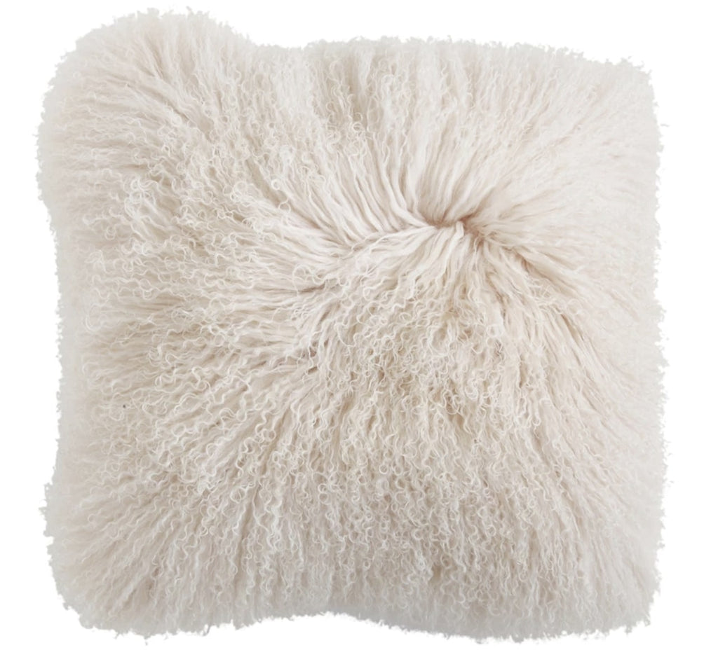 20" Sq Mongolian Lamb Fur Pillow