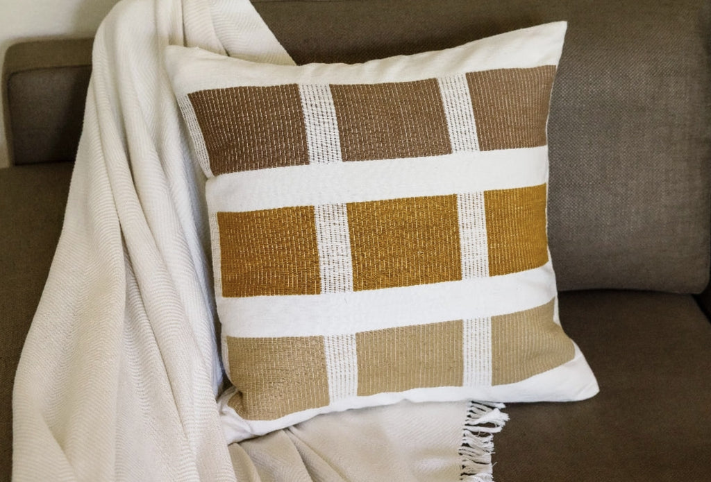 Kare Handwoven Ethiopian Cotton Pillow