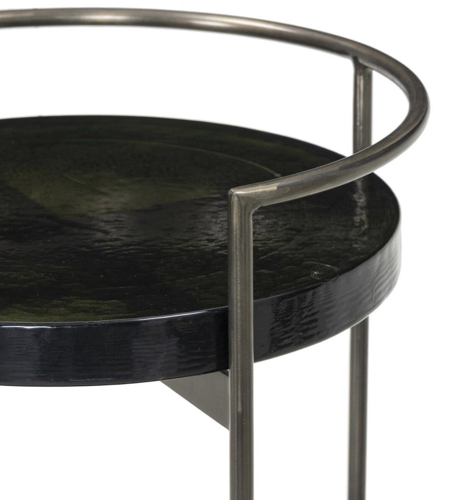 Mira Bar Cart, Moss Cast Glass