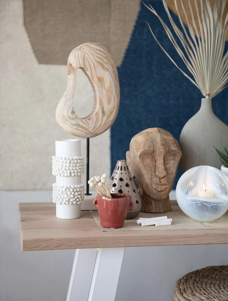 Handmade Stoneware Vase with pebbles