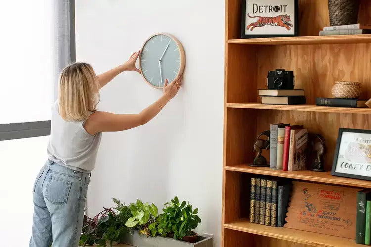 Maple and Aluminum Wall Clock