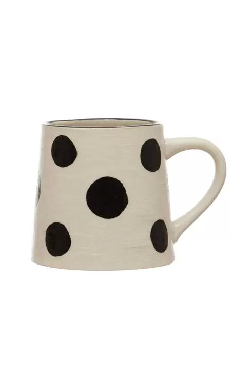 Hand-Painted Mug with Linen Texture