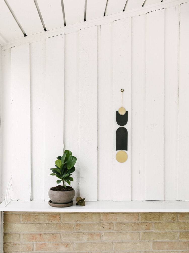 Reflect Wall Hanging Black Patina and Brass