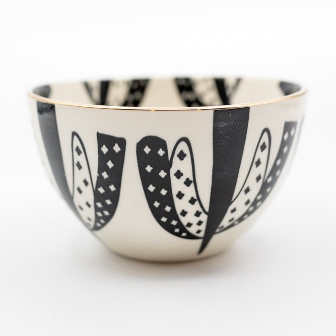 Graphic Stoneware Bowl
