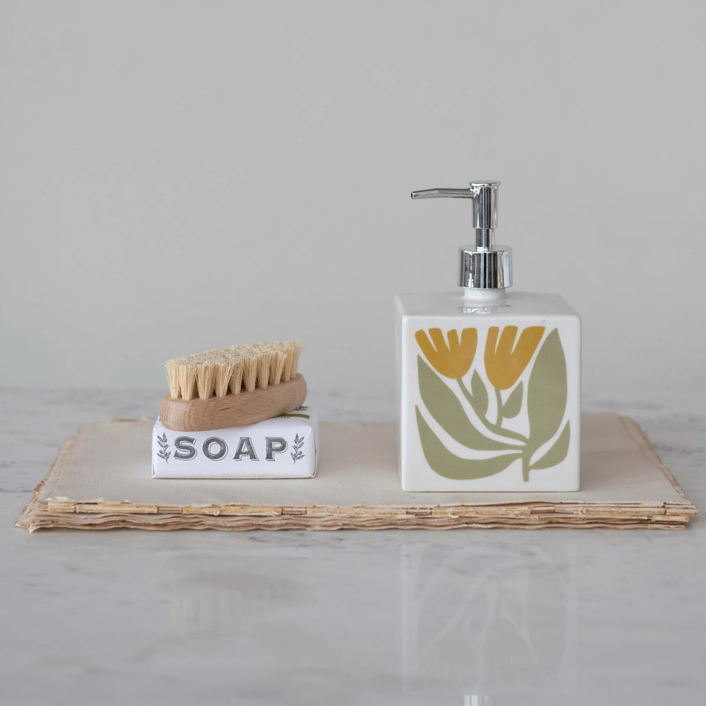 6-3/4" Stoneware Soap Dispenser