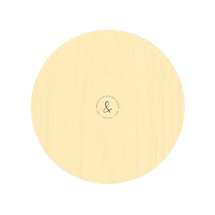 Out Of Office Round Birchwood Tray