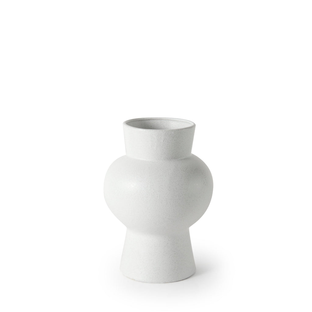 LaForge II White Ceramic Vase