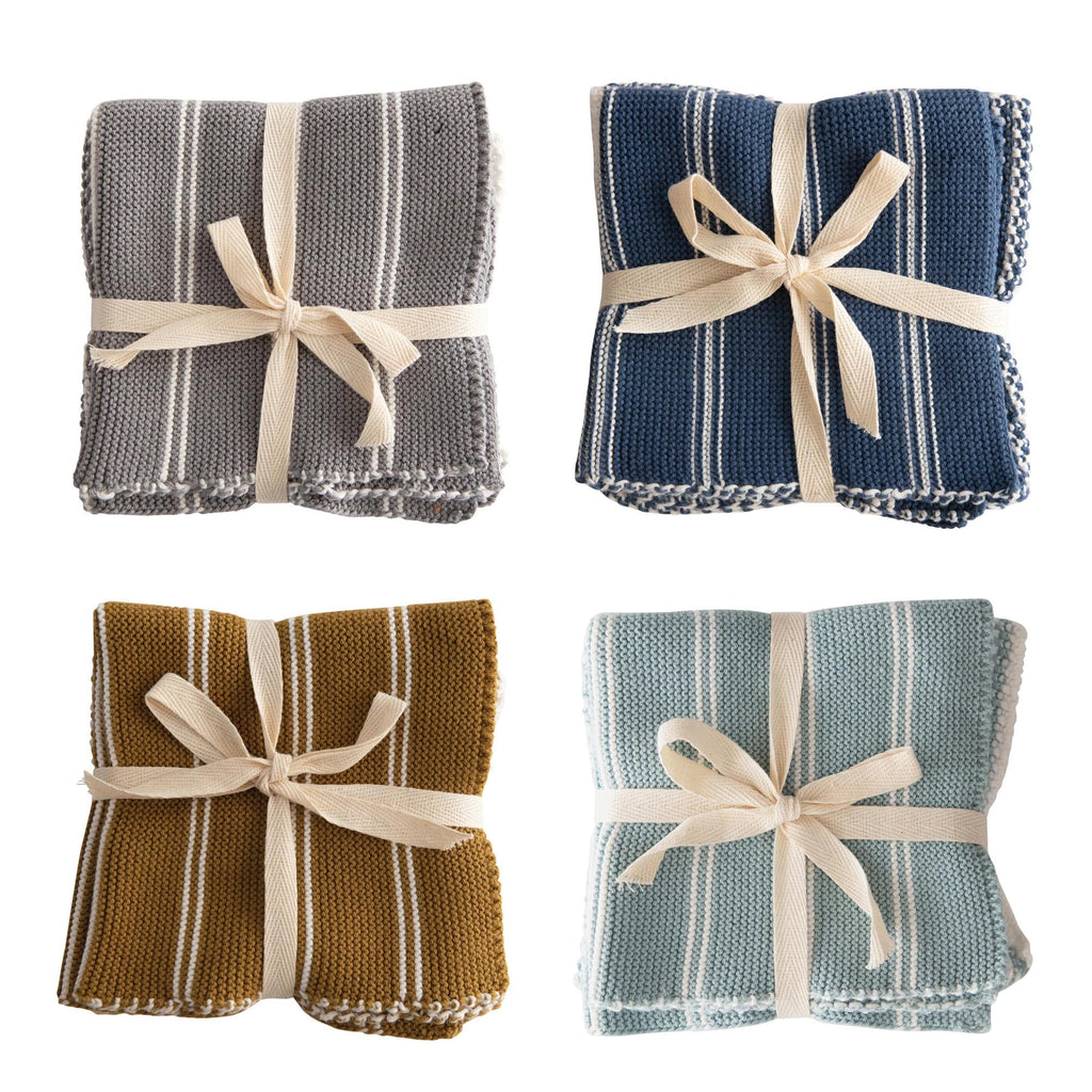 Square Cotton Dish Cloths Set of 2