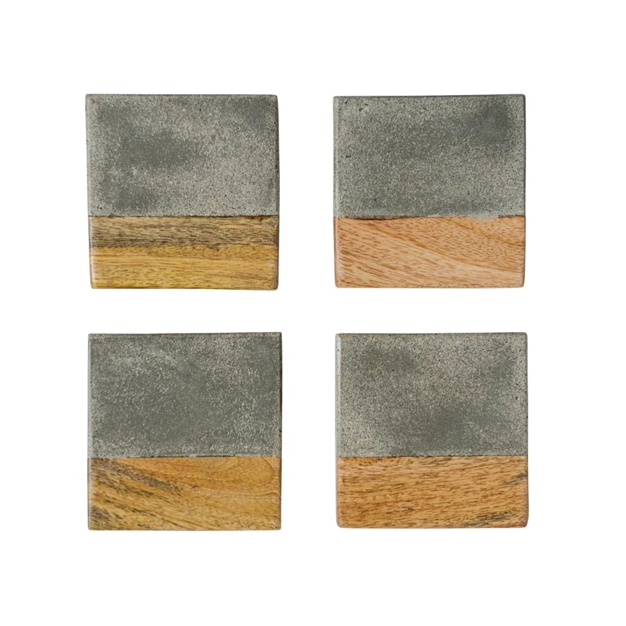 Cement & Wood Coasters