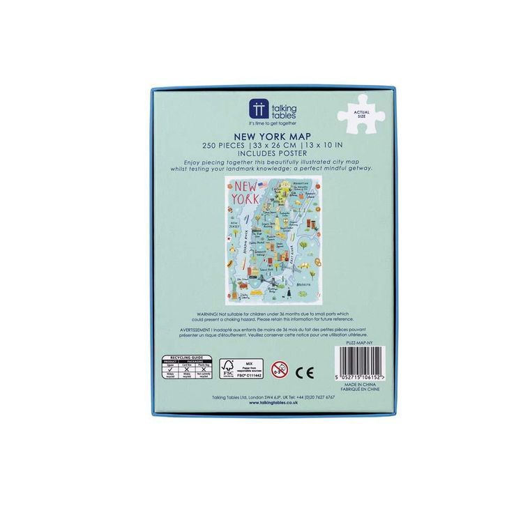 City Map Puzzle, New York