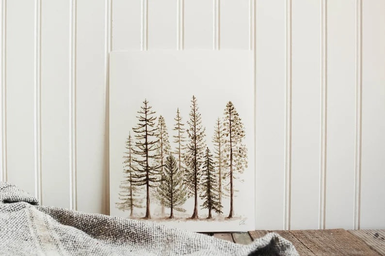 8 x 10 Pine Trees Print