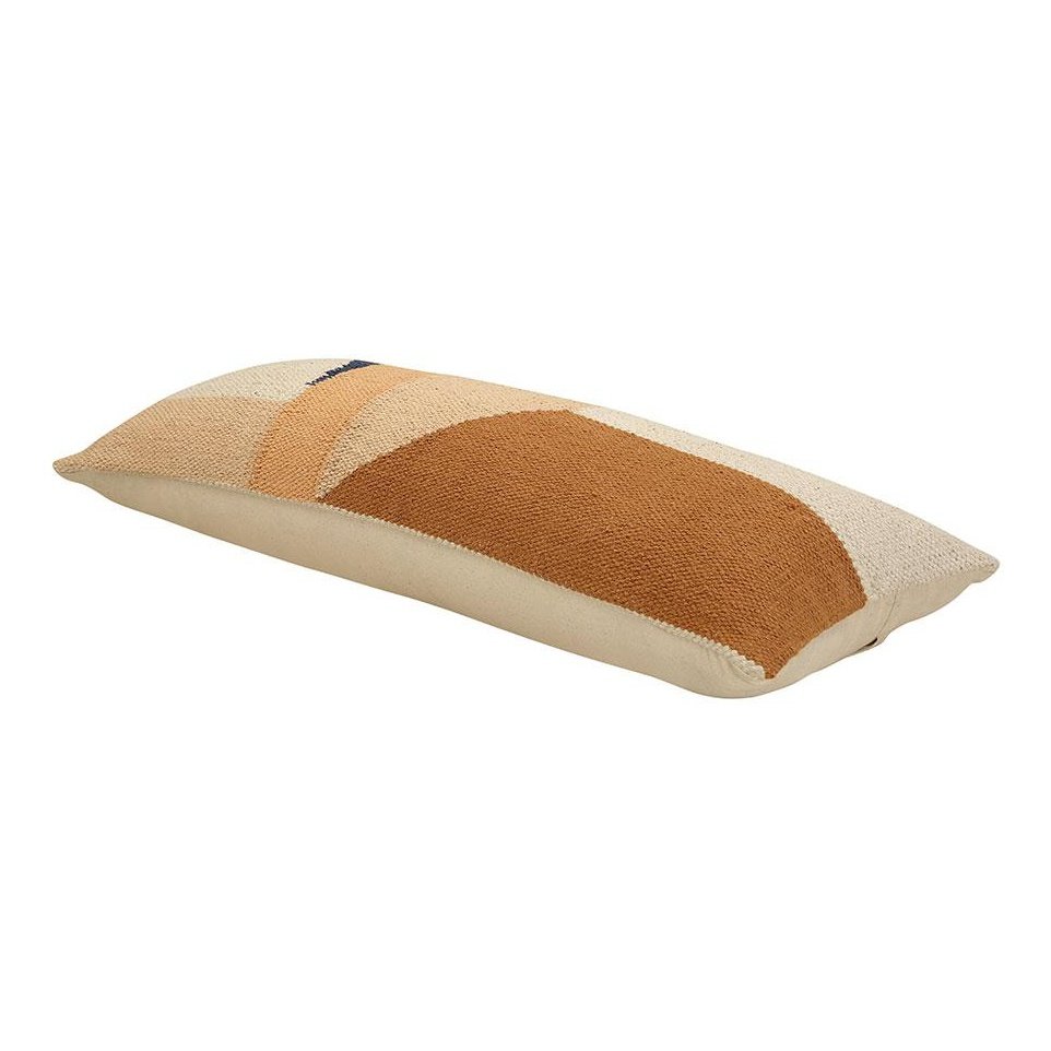 Handmade Geo Shapes Lumbar Pillow Earth 12x30 inch angle view.jpg