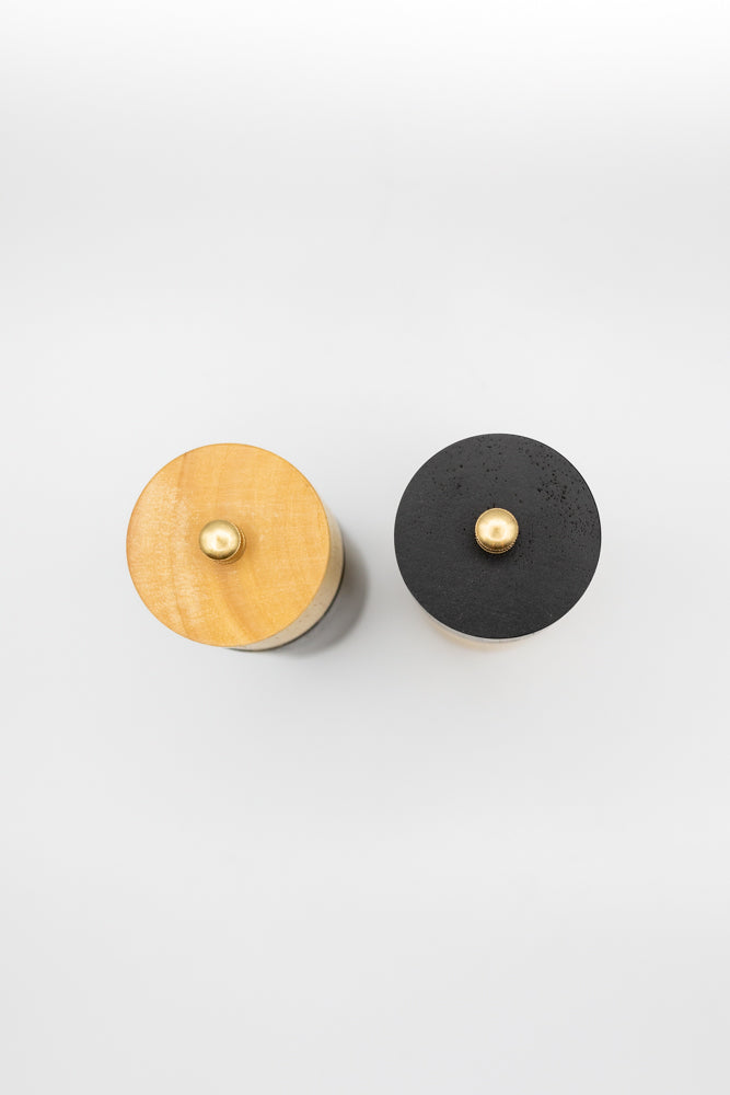 Two-Tone Rubber Wood Salt & Pepper