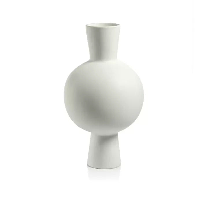Oslo White Stoneware Vase