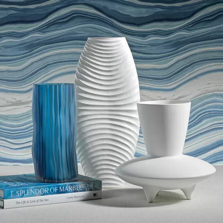 Pacific White Stoneware Vase