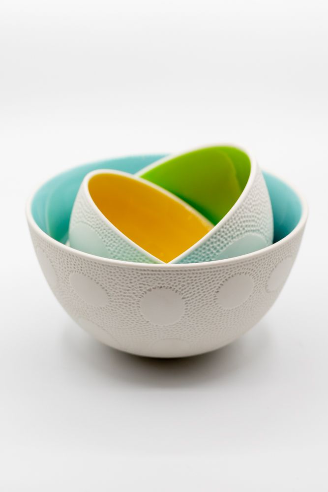Nesting Textured Bowls Set of 3