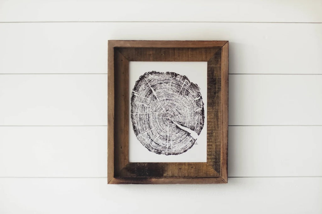 Framed 8 x 10 Tree Ring Print