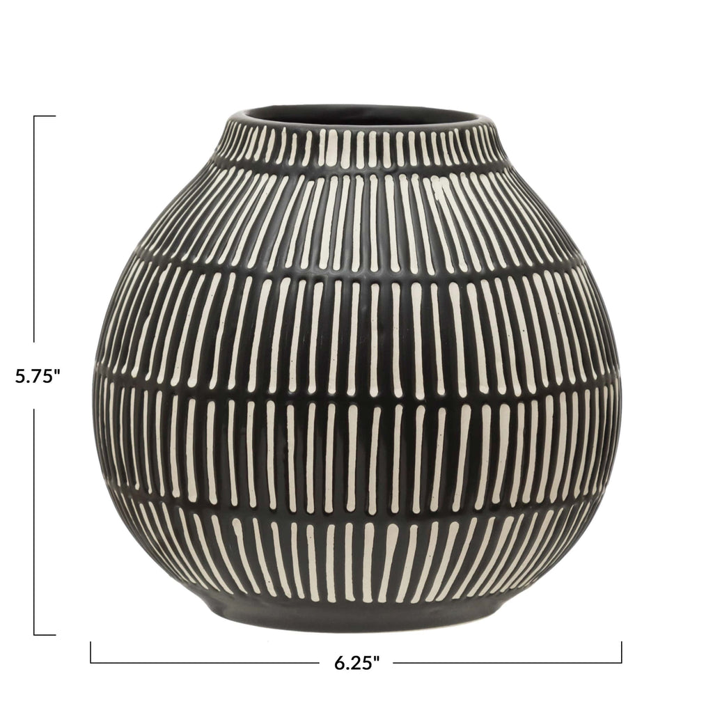 Round Stoneware Vase